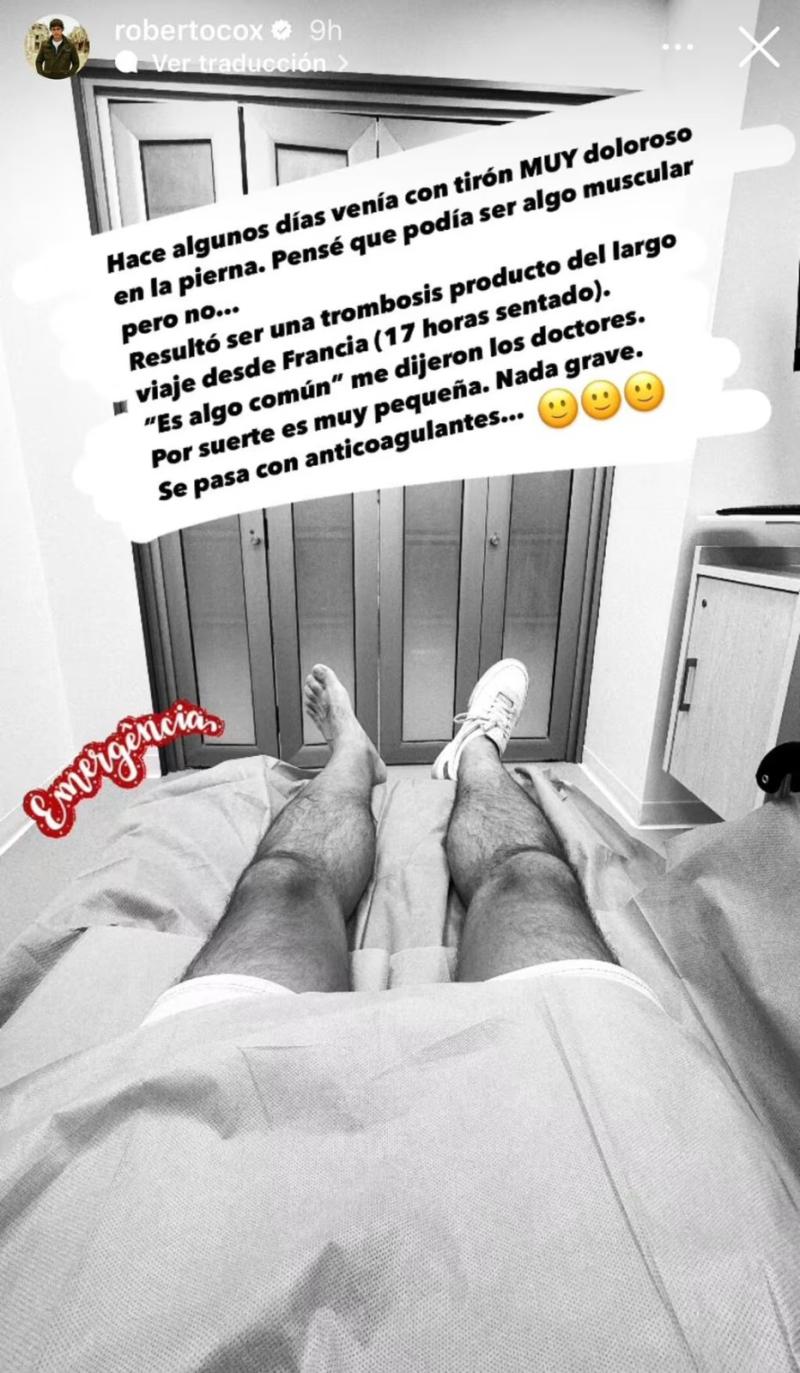 Roberto Cox preocupa desde servicio de urgencia