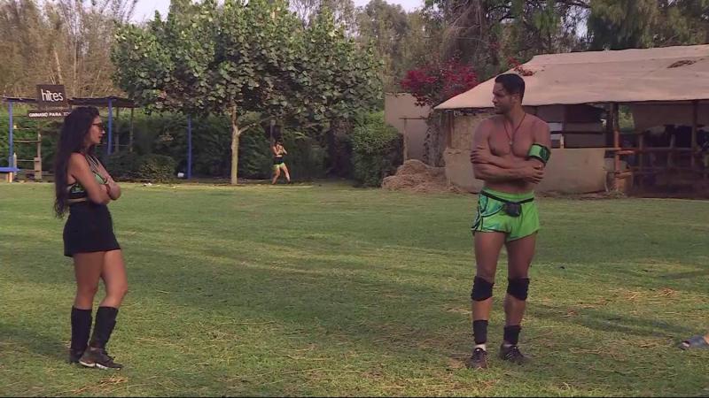 Pamela Díaz y Fabio Agostini discuten