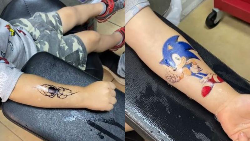 “El cliente más joven que he tenido” Tatuador enterneció las redes sociales con especial trabajo