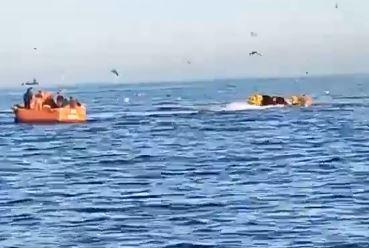 Impresionante video: Lancha pesquera desaparece en el Golfo de Arauco