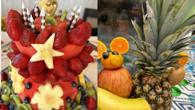 Mayte Rodríguez celebró el cumpleaños de su hijo con torta de sandía: “No come azúcar”