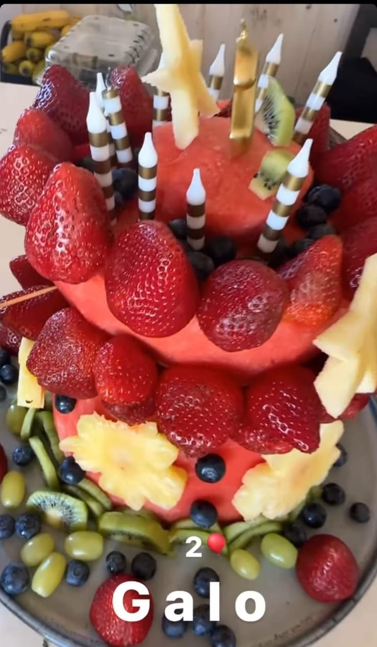 Mayte Rodríguez celebró el cumpleaños de su hijo con torta de sandía: “No come azúcar”