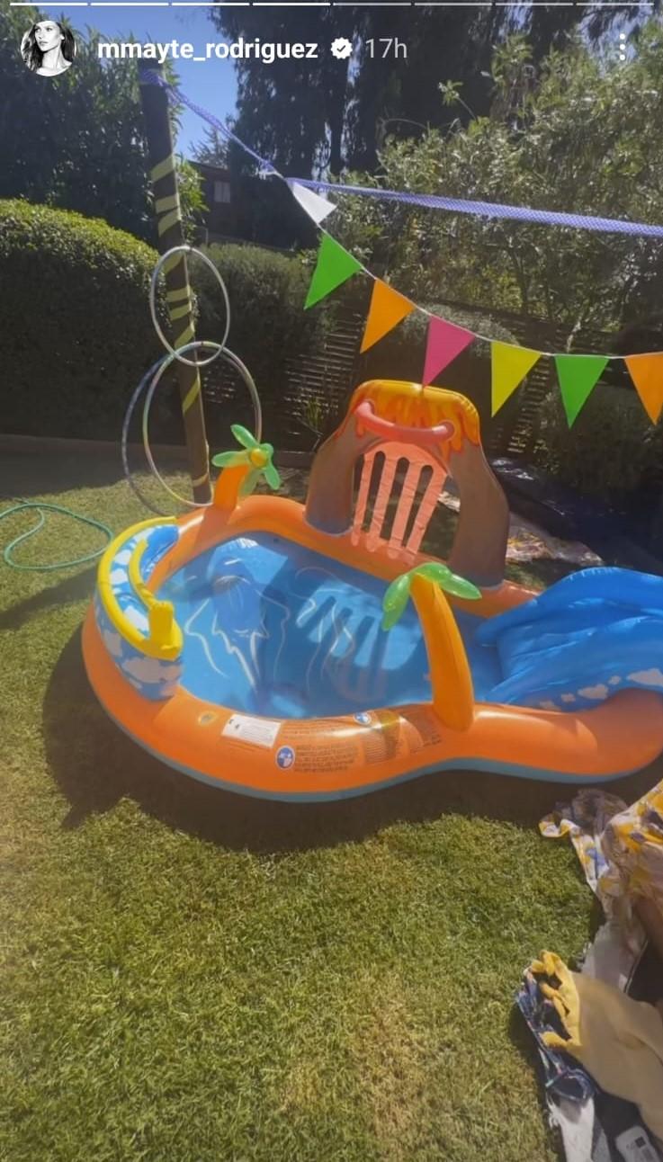 Mayte Rodríguez celebró el cumpleaños de su hijo con torta de sandía: “No come azúcar”