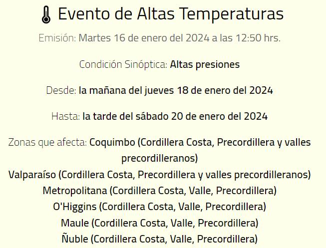 altas temperaturas