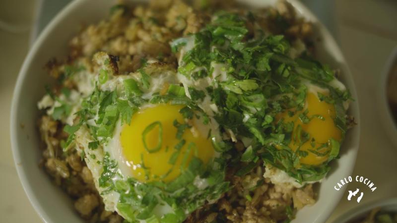 Arroz frito con cerdo