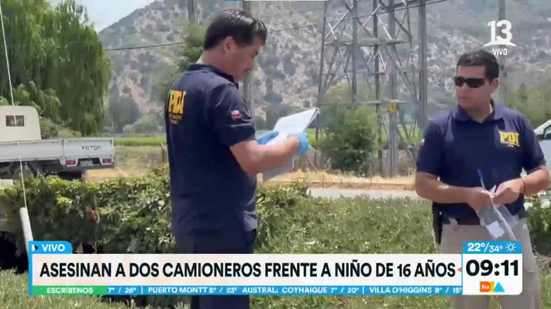 Asesinan a camioneros en salida de Lo Valledor