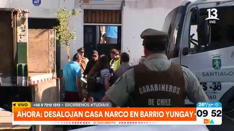 Desalojan casa narco en Barrio Yungay