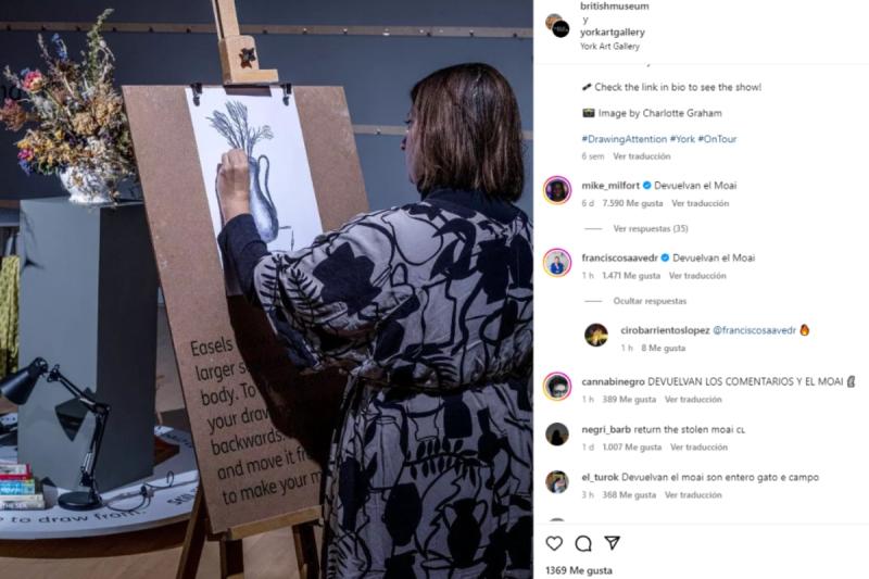 Campaña para recuperar el moai del Museo Británico