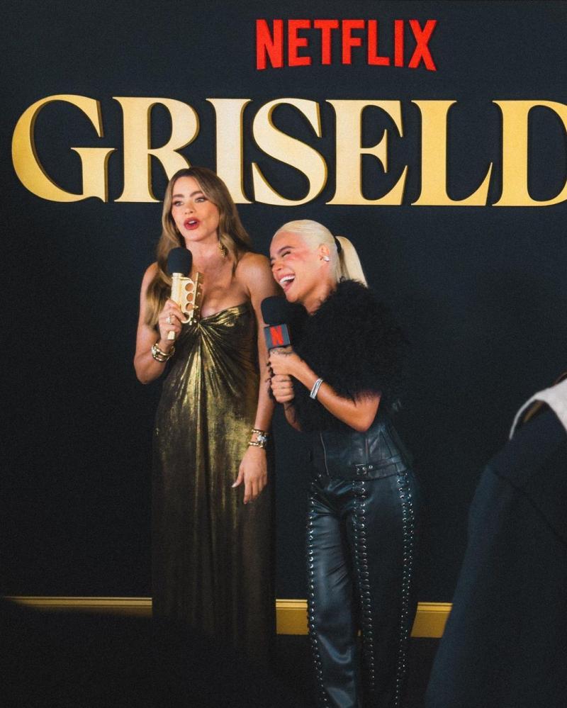 Karol G y Sofía Vergara en la premiere de "Griselda"