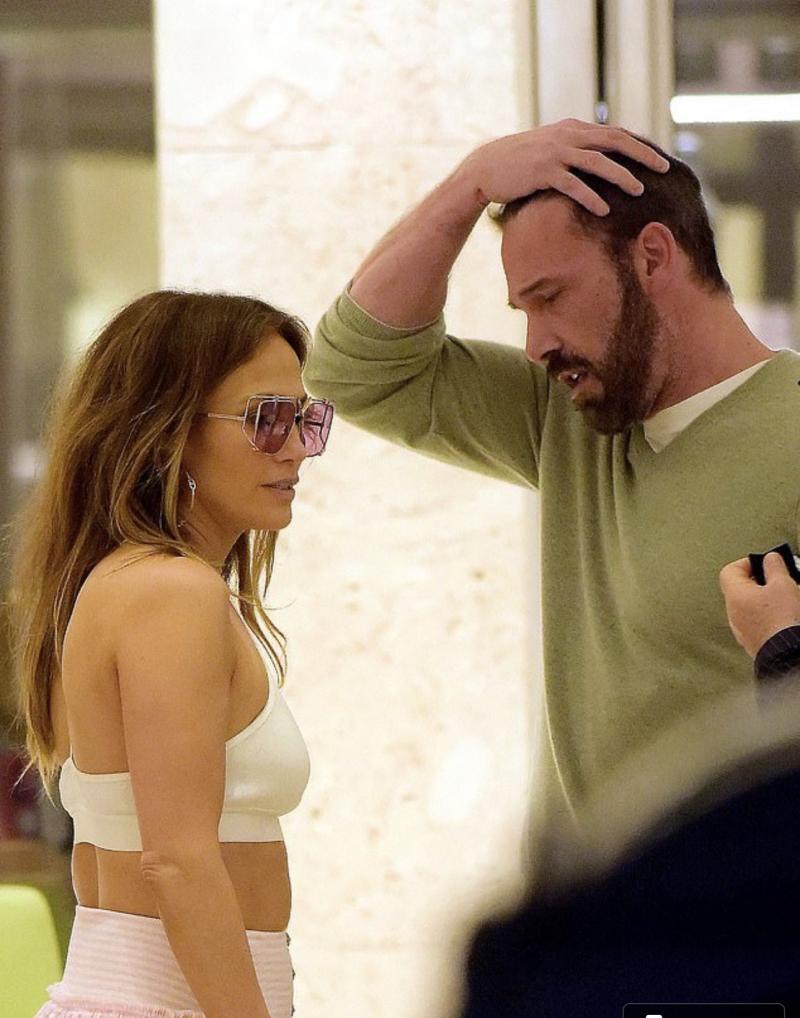Jennifer Lopez y Ben Affleck discutiendo en St. Barts