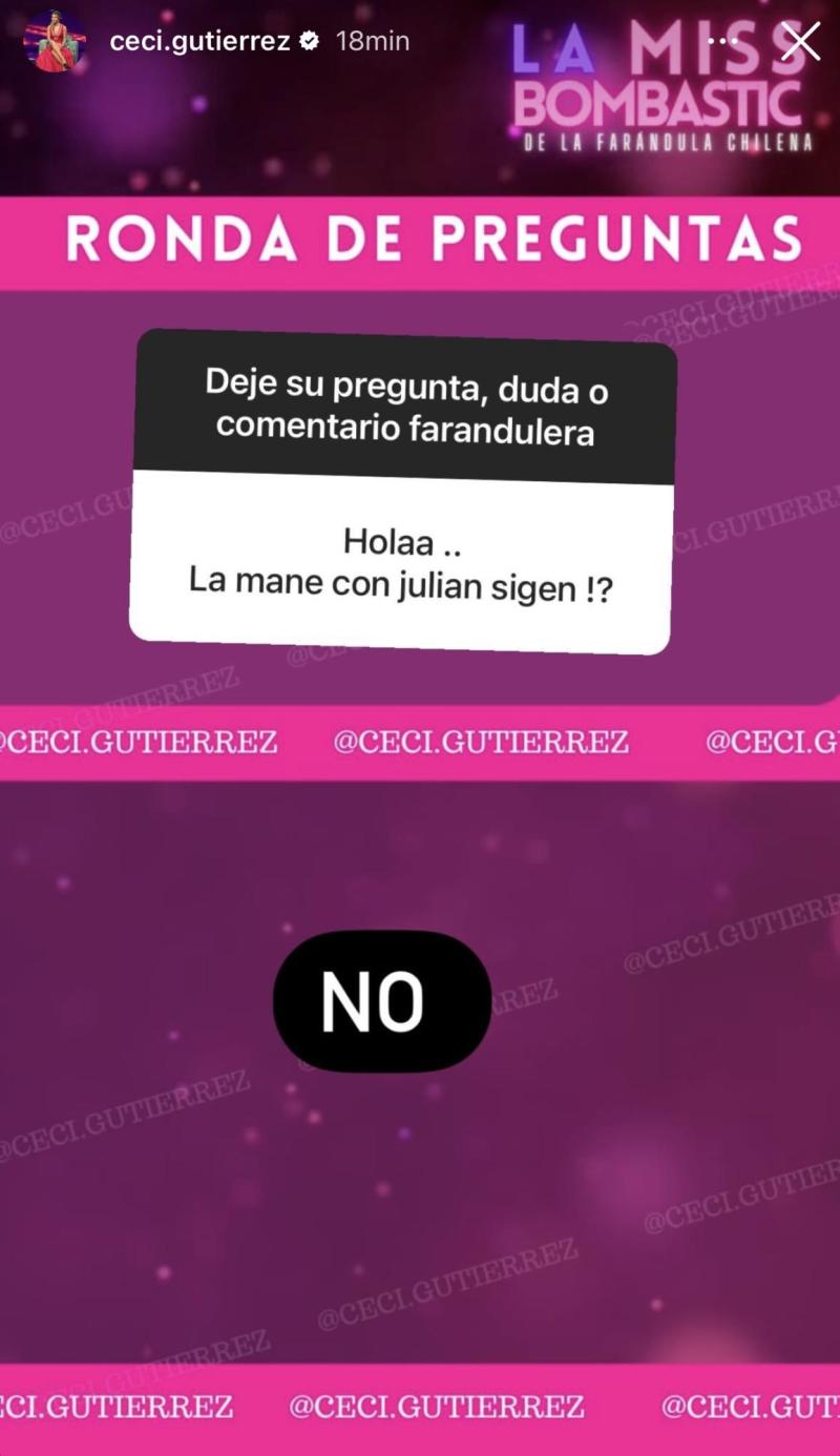 Confirman el fin de la historia entre Julián Elfenbein y Mane Swett
