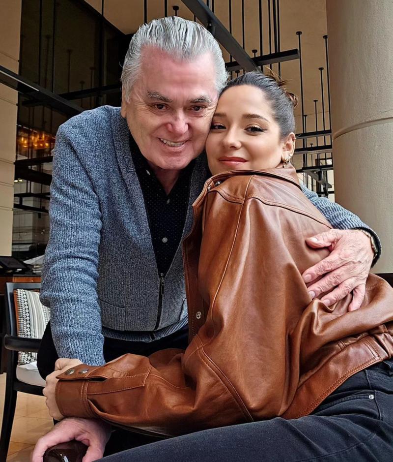 Kel Calderón y su papá, Hernán Calderón