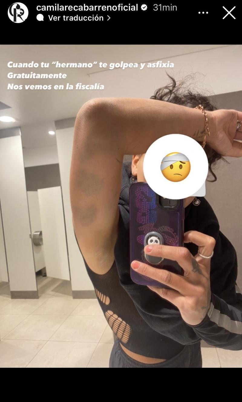 Camila Recabarren denunció a su hermano en redes sociales