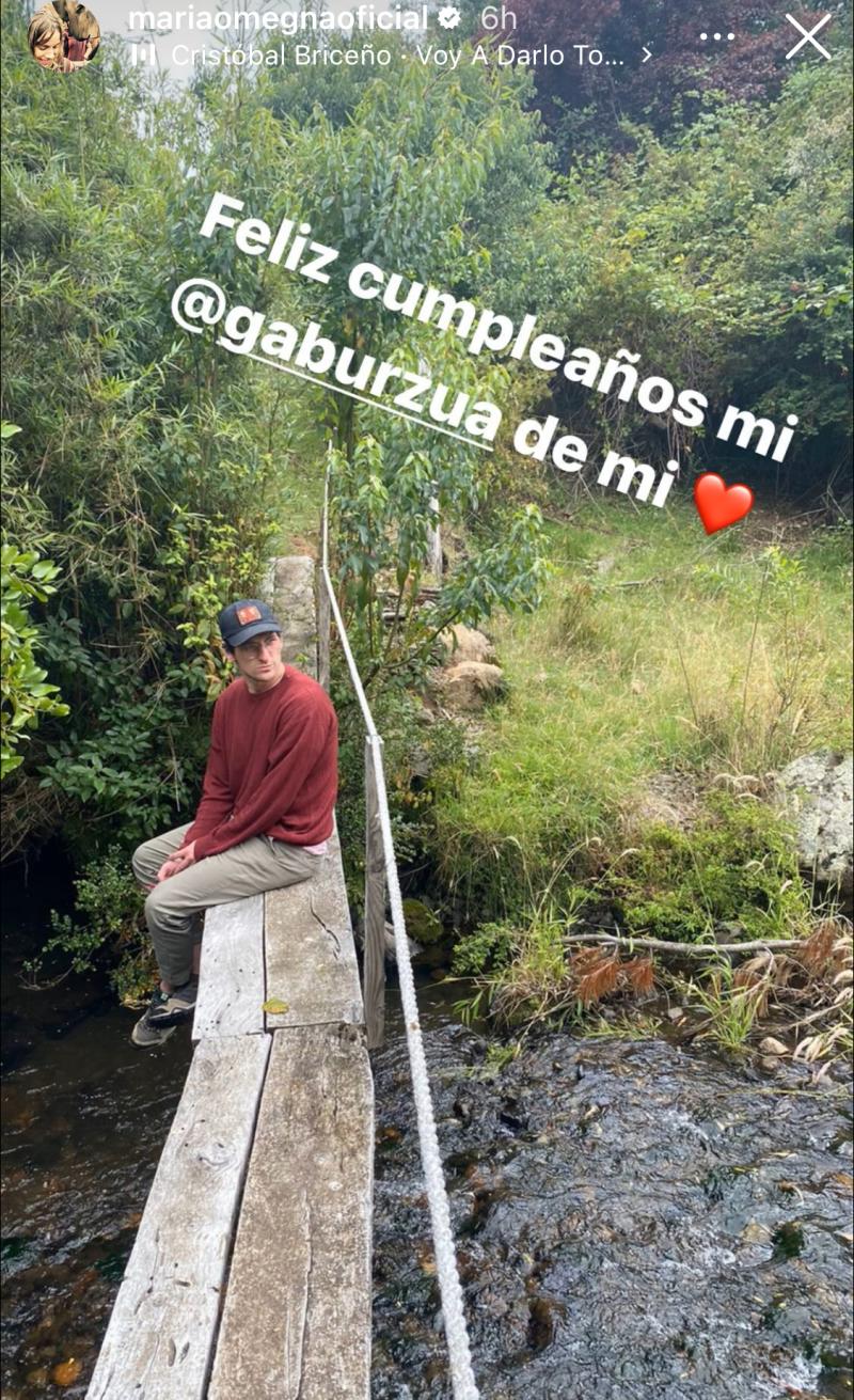 María Gracia Omegna dedica romántico saludo de cumpleaños a Gabriel Urzúa