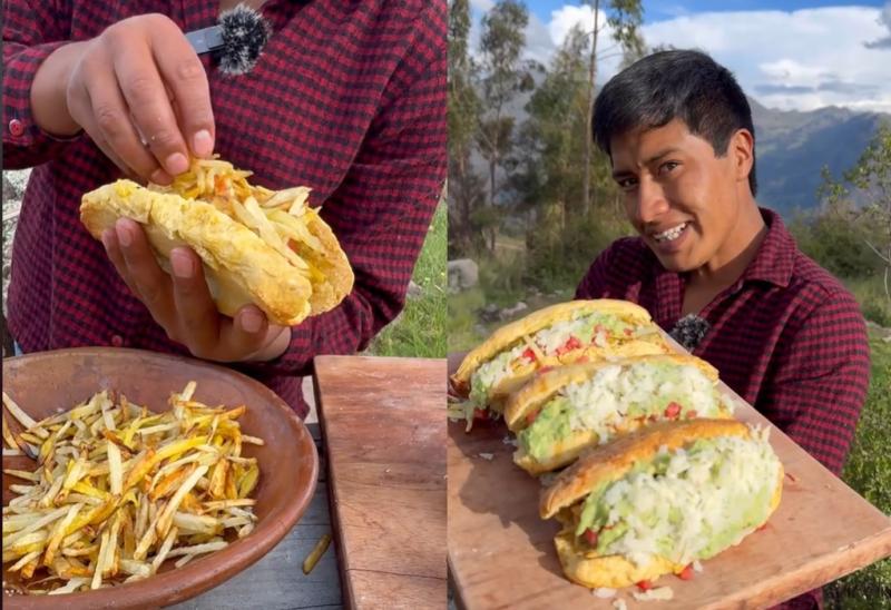 Tiktoker peruano se equivocó al preparar completo