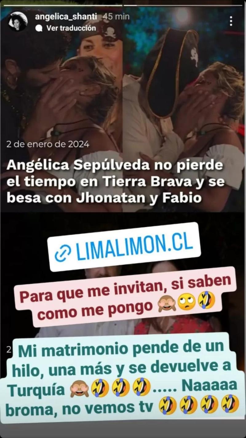 Curioso mensaje de Angélica Sepúlveda