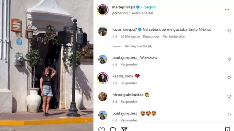 Lucas Crespo coquetea con Maite Phillips