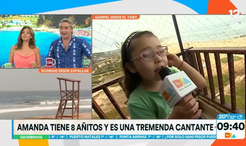 La pequeña Amanda en Tu Día