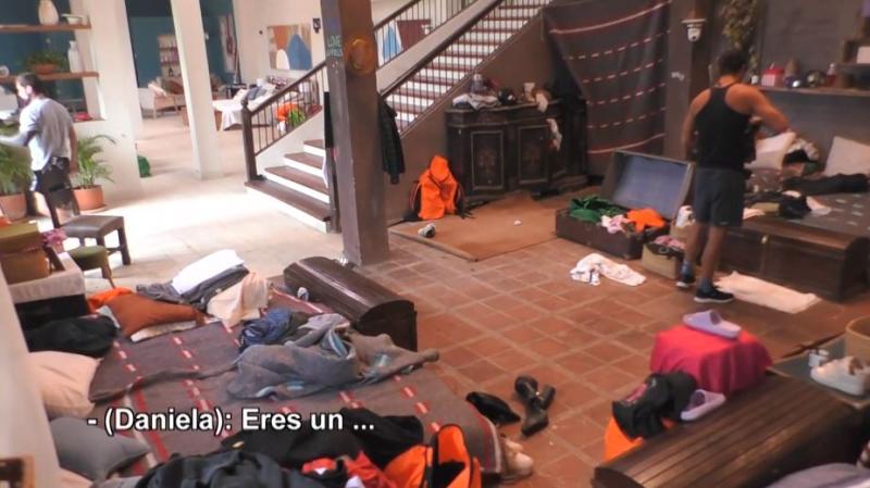 Luis Mateucci y Daniela Aránguiz enojados