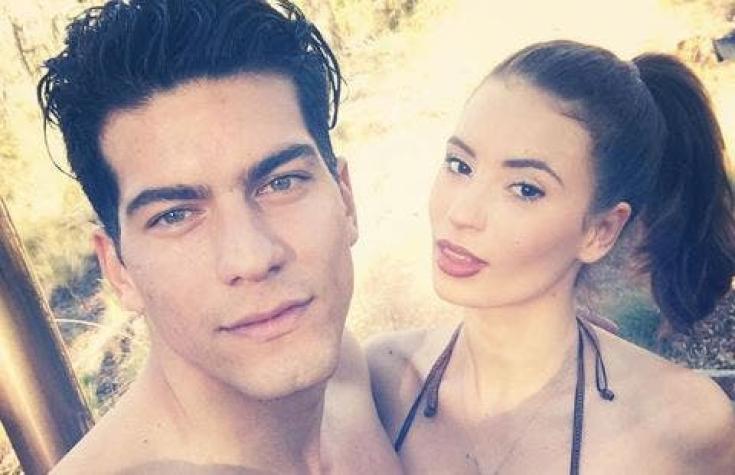 Ignacio Lastra junto a la modelo brasileña, Julia Fernandes.