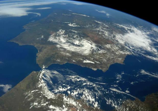 Estrecho de Gibraltar. Créditos: NASA