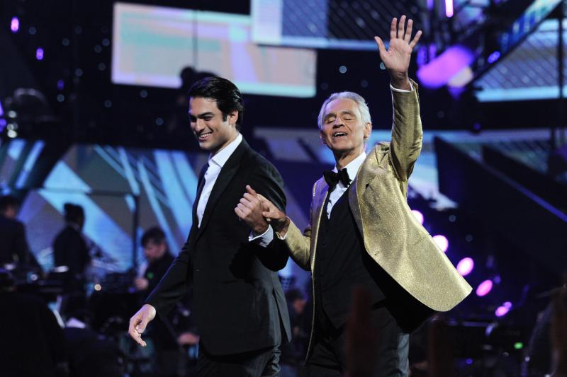 Andrea Bocelli y su hijo Matteo Bocelli