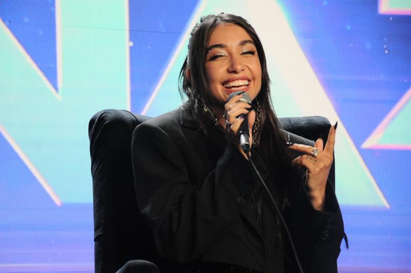 María Becerra en su conferencia de prensa - Créditos: Agencia Uno