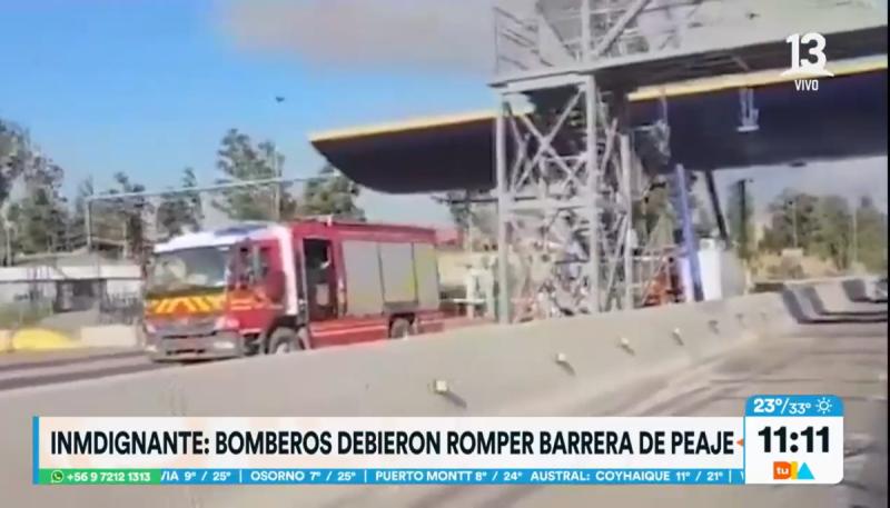 Intentaron cobrar peaje a bomberos