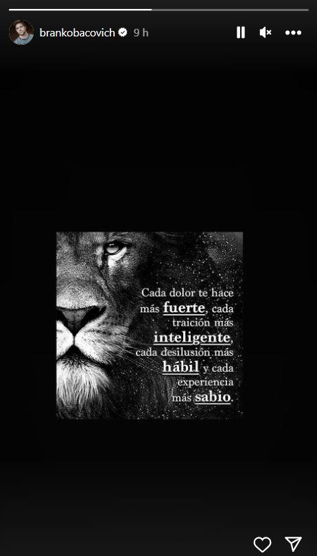 Historia borrada por Branko Bacovich (Instagram)