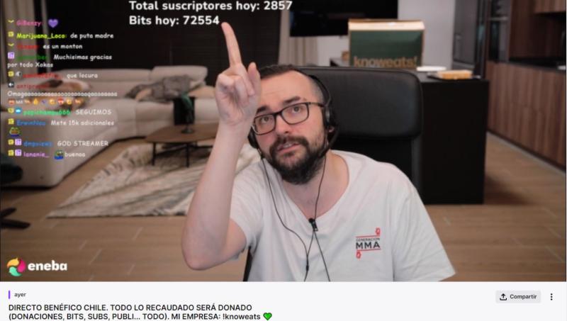 ElXokas hizo una millonaria recaudación para los damnificados de Chile - Créditos: Captura