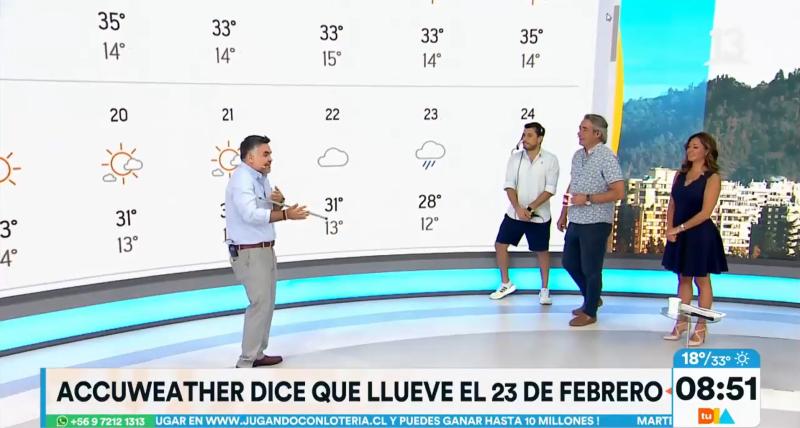 ¿Posibles lluvias en Santiago en febrero?