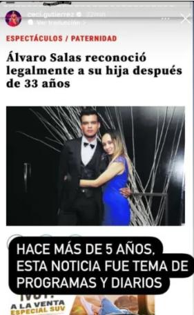 Cecilia Gutiérrez reveló el dramático presente de hija de Álvaro Salas.