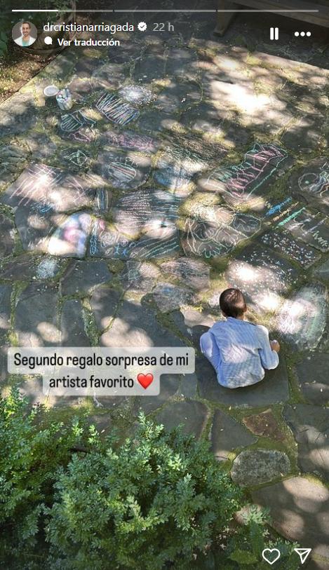 Historia de Instagram de Cristián Arriagada, viudo de Javiera Suárez.