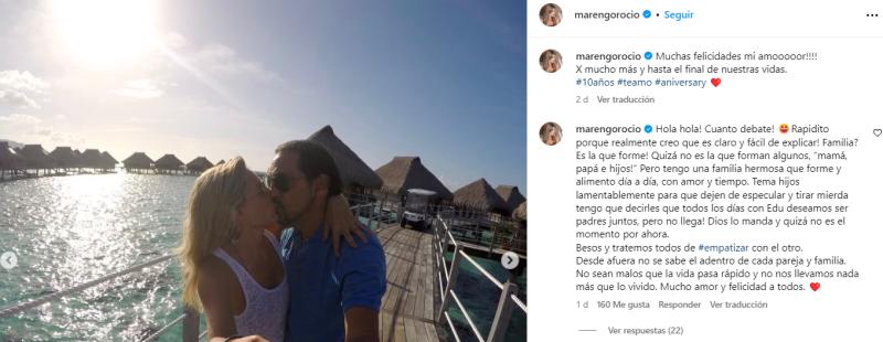 Rocío Marengo estalló tras recibir ola de críticas por no ser madre.