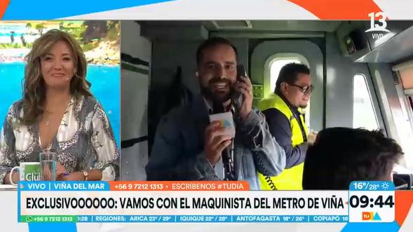 Reportero de "Tu Día" mandó mensaje en el Metro de Valparaíso - Créditos: Captura