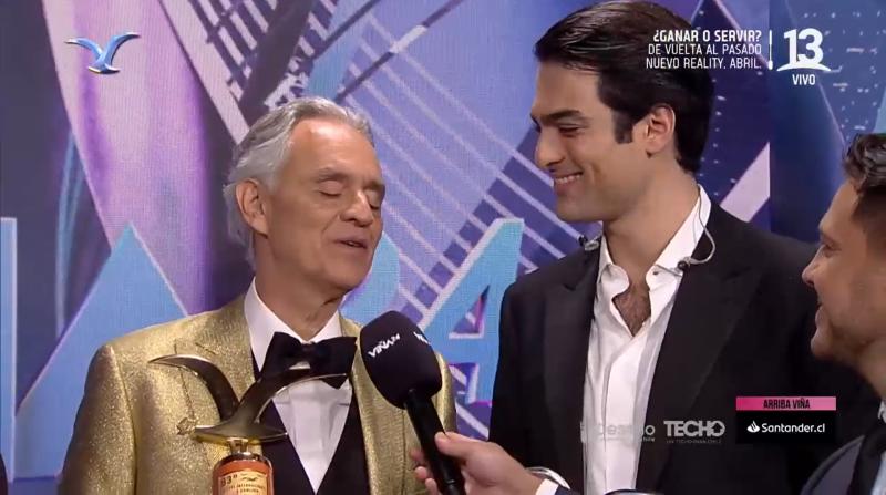 Andrea Bocelli agradeció el apoyo del público chileno