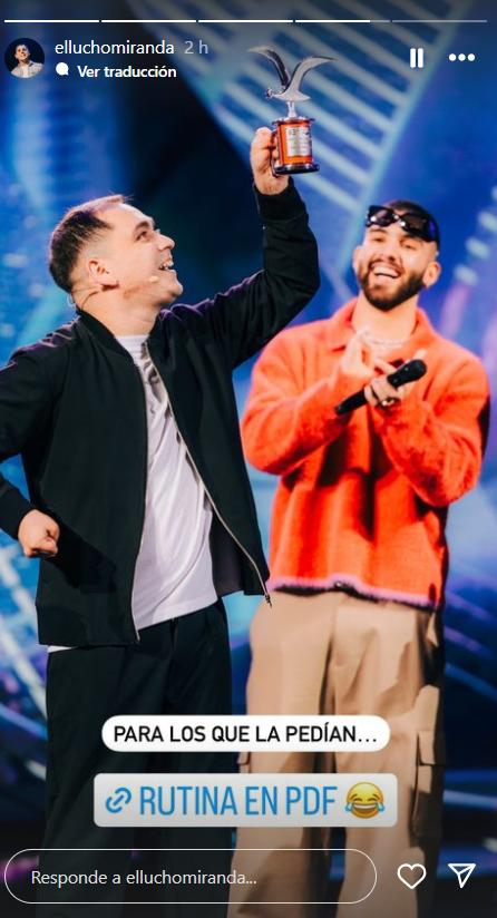 Lucho Miranda compartió el PDF de su rutina en redes sociales - Créditos: Captura Instagram