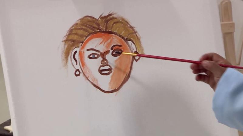 Miguelito dibuja a Daniela Castro en Tierra Brava