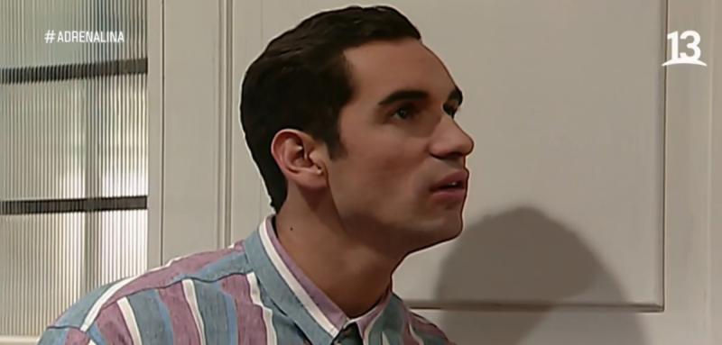 Hernán Hevia como Mario Opazo en Adrenalina, 1996.
