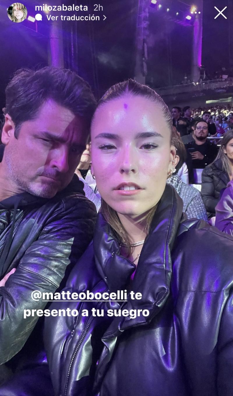 Milagros Zabaleta le dedicó coqueto mensaje a Matteo Bocelli
