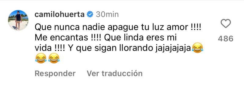 Camilo Huerta sale a defender a Marité Matus en redes sociales