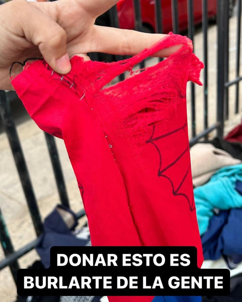 Donaciones en mal estado - Créditos: Captura