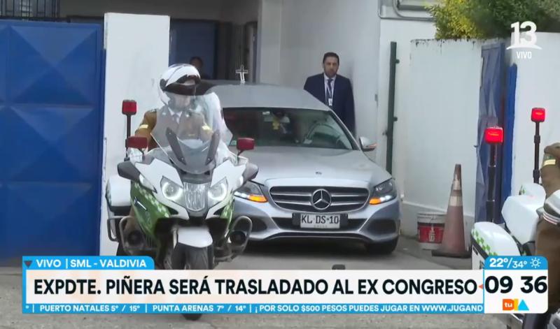 Carroza fúnebre de Sebastián Piñera - Tu Día
