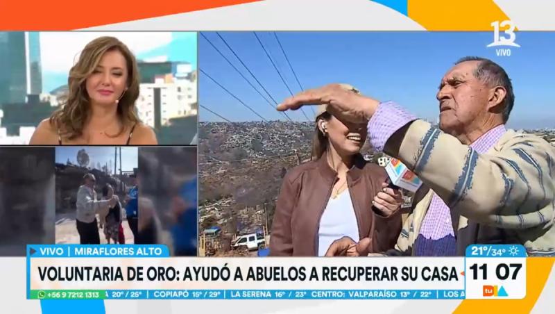 Voluntaria ayuda a adultos mayores en los incendios - Tu Día