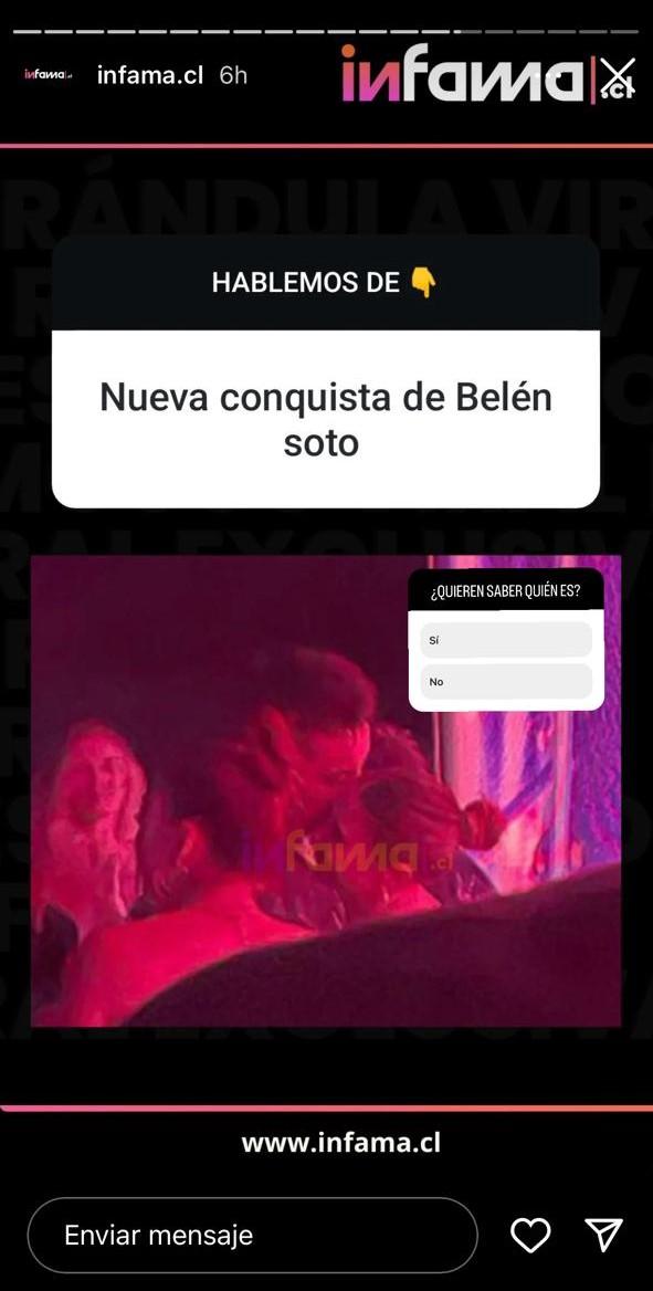 Belén Soto junto a supuesta nueva conquista. (Infama)