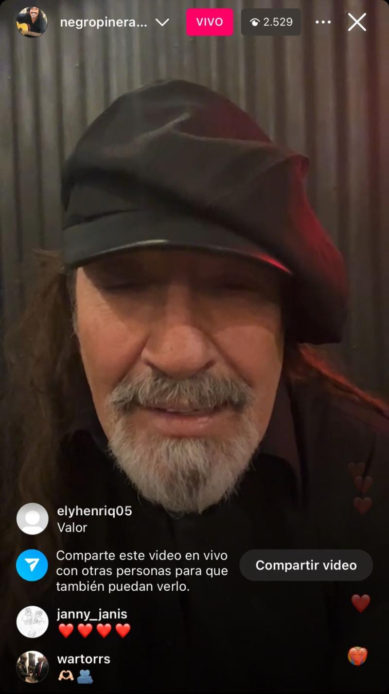 Negro Piñera anunció gira por Chile para damnificados de incendios - Créditos: Captura Instagram