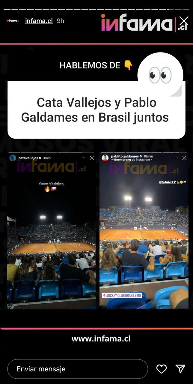 Catalina Vallejos y Pablo Galdames asistieron juntos al ATP 500 de Río de Janeiro, ¿será el inicio de una nueva pareja? (Infama)