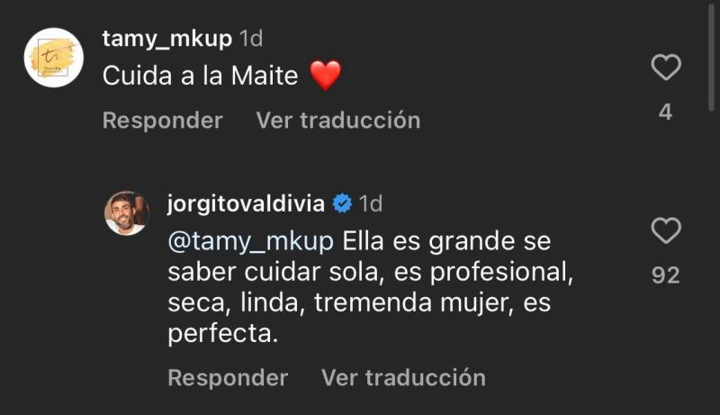 La sincera respuesta de Jorge Valdivia sobre su nueva pareja, Maite Orsini.