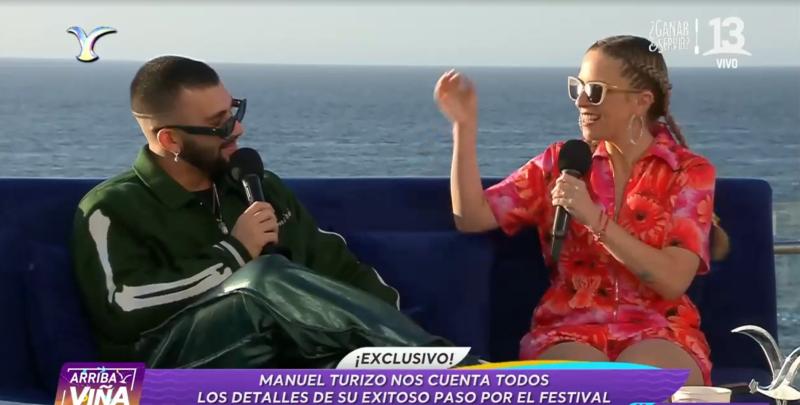 Alison Mandel y Manuel Turizo en Arriba Viña