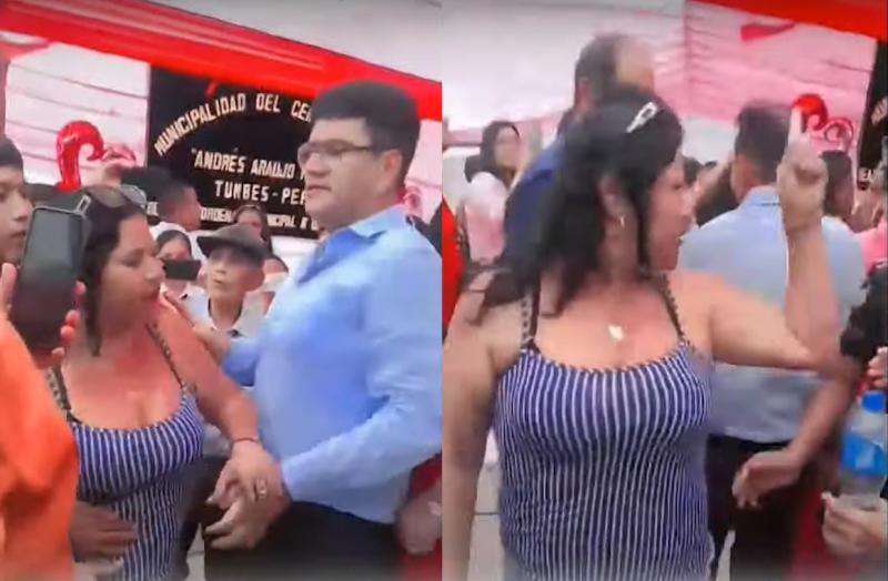 Mujer alega por abandono en Perú